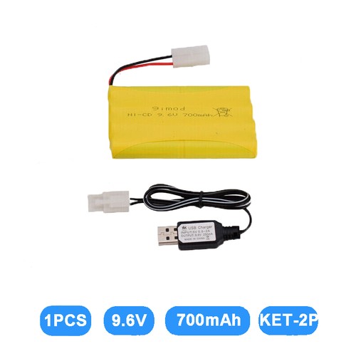 1pz batteria 700mah ni cd - 9.6v, ni-cd