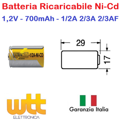 Batteria ricaricabile cd - batteria, ni-cd