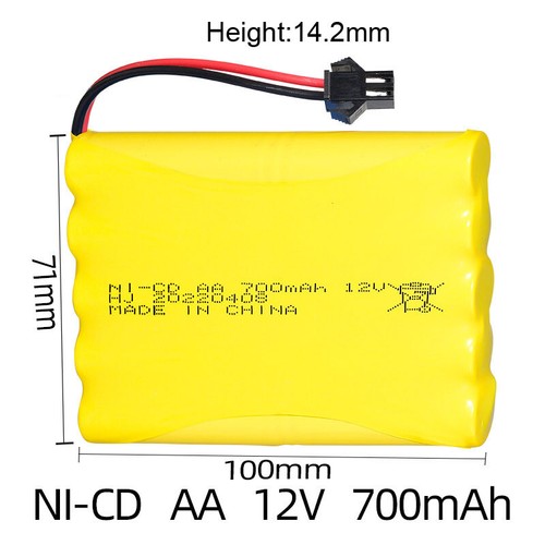1pz 12v 700mah aa - ni-cd,